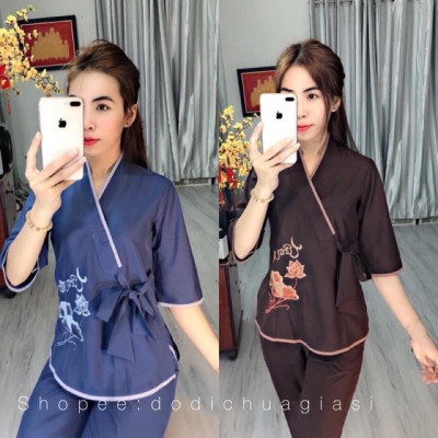 ĐỒ LAM ĐI CHÙA Nhật Nơ Hoa Thêu