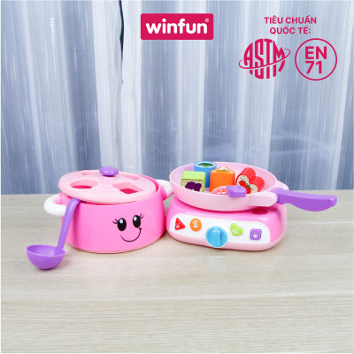 Đồ chơi bếp cho bé WINFUN 0762 Chiếc xoong ma thuật kiêm thả hình khối vui nhộn - BPA FREE