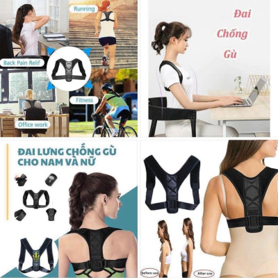 Đai Chống Gù Cải Thiện Cột Sống Cho Người Lớn Free Size Dùng Được Cho Cả Nam Và Nữ - Hàng Nhập Khẩu