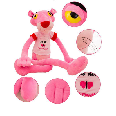 Báo hồng gấu bông cute khổng lồ - Gối ôm cho bé chống giật mình - Dài 60 cm đến 1m7 - Quà tặng người yêu hình thú Pink Panther nhồi bông