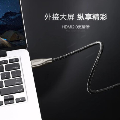 Ugreen UG50108HD131TK 2M màu Đen Cáp tín hiệu HDMI chuẩn 2.0 dây bọc lưới đầu hợp kim cao cấp - HÀNG CHÍNH HÃNG