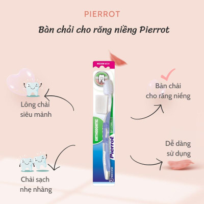 [ Mua 2 tặng 1 set kid ] Bàn chải kẽ răng dành cho răng niềng Pierrot Tây Ban Nha