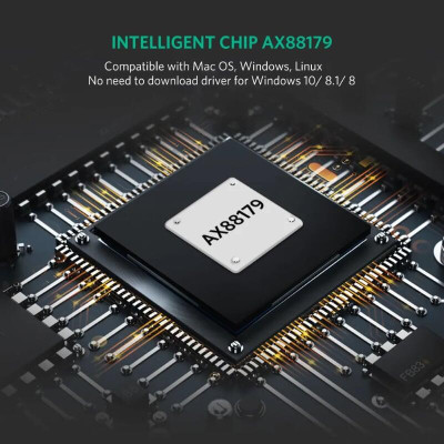 Ugreen UG50307US236TK 16CM gigabits màu Đen Bộ chuyển đổi TYPE C sang LAN 10/100/1000 vỏ bọc nhựa cao cấp - HÀNG CHÍNH HÃNG