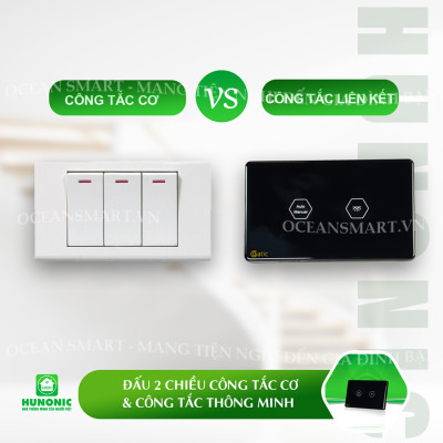 Công Tắc Cầu Thang Thông Minh Hunonic, Công Tắc Cảm Ứng Wifi - HNP1SCP