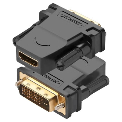 Ugreen UG2012420124TK Màu Đen Đầu chuyển đổi DVI 24 + 1 sang HDMI âm - HÀNG CHÍNH HÃNG