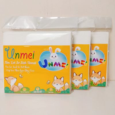 Tã Lót, Giấy Lót, Tấm Lót Xu Cho Bé Sơ Sinh UNMEI (Bịch 30 Miếng) (Kích Thước 20x20cm)