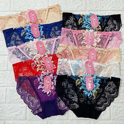Sét 10 quần lót nữ Cotton ren cao cấp MQ 816