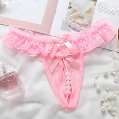 Quần lót nữ đính nơ xẻ đáy đính hạt
