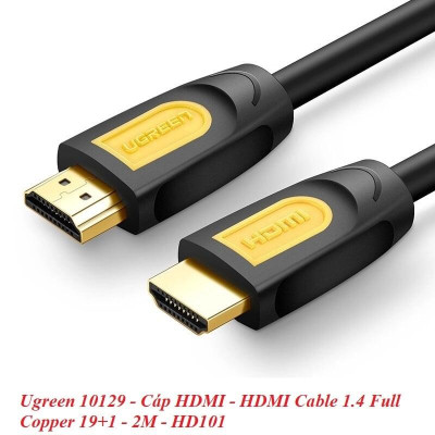 Ugreen UG10129HD101TK 2M màu Vàng Cáp tín hiệu HDMI chuẩn 2.0 hỗ trợ phân giải 4K * 2K 60hz - HÀNG CHÍNH HÃNG