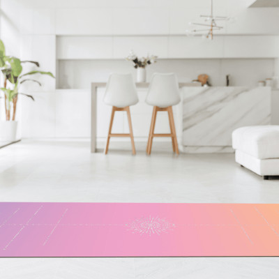 Thảm tập yoga chính hãng Yvonne, Pole Star Pink, (TẶNG KÈM 3 PHẦN QUÀ) dày 4mm bề mặt nhám, siêu bám, chống trơn trượt, ưa mồ hôi