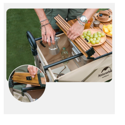 Xe kéo dã ngoại gấp gọn 90L phiên bản bánh to NatureHike NH19PJ001