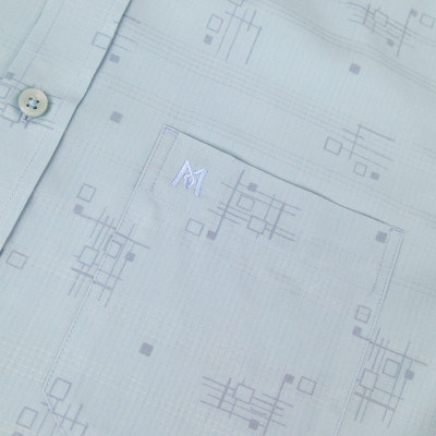 Áo sơ mi nam ngắn tay Khatoco A1MN518T2-CNIN700-2701-N