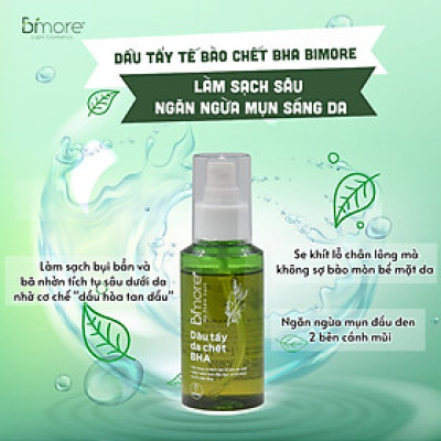Dầu tẩy tế bào chết BHA Bimore làm sạch sâu ngăn ngừa mụn sáng da_100ml