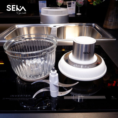 Máy xay thịt đa năng SEKA SK2287, 2 cối thủy tinh, thiết kế 4 - 6 lưỡi dao sắc bén, Công suất mạnh 500W hàng nhập khẩu