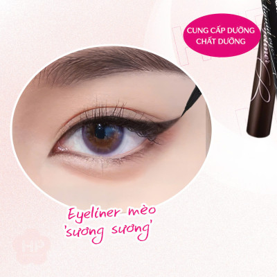 Bút Kẻ Mắt Nước Siêu Chống Trôi Nét Kẻ Mãnh Kissme Heroine Make Smooth Liquid Eyeliner (Màu Nâu Đen)