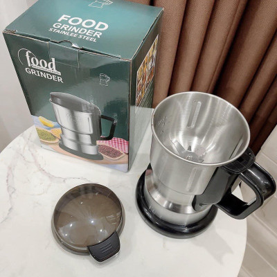 Máy Xay Tiêu Hạt Cafe Hạt Khô Gia Vị Đa Năng Công Suất 250W 8 Lưỡi Dao Cực Bén Chất Liệu Cối Inox - Hàng nhập khẩu