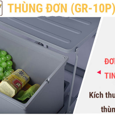 Thùng rác âm tủ bếp nhấn mở tự động cam kết chính hãng Grob