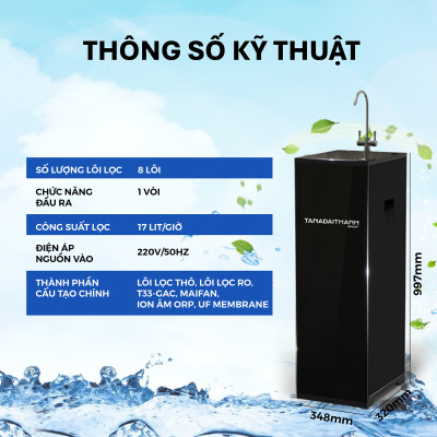 Máy lọc nước RO Tân Á Đại Thành Smart – 8 Lõi, Hàng Chính Hãng, Bảo Hành 12 Tháng