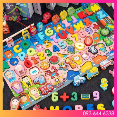 Đồ chơi câu cá gỗ 6in1 và 7in1 đa chức năng cho bé yêu phát triển trí tuệ