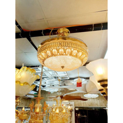 Quạt đèn trang trí LED MONKY cánh cụp xòe 3 chế độ ánh sáng - kèm điều khiển từ xa tiện dụng