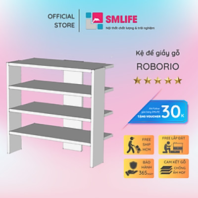 Kệ giầy đẹp gỗ MDF thiết kế tiện dụng SMLIFE Roborio