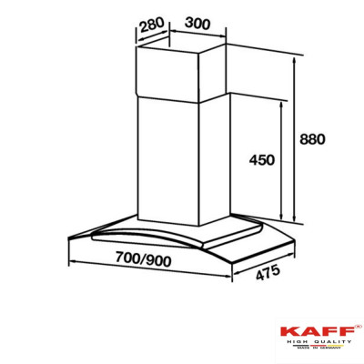 MÁY HÚT MÙI KÍNH CONG KF-GB773 - Hàng chính hãng KAFF 
