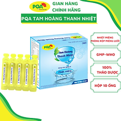 Tam Hoàng Thanh Nhiệt PQA Giúp Giải Độc Cơ Thể Giảm Triệu Chứng Nhiệt Miệng Hộp 10 Ống