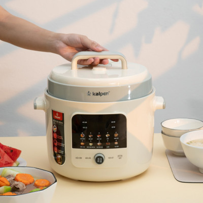 Nồi áp suất điện lòng nồi Inox Kalpen P5 dung tích 6L công suất 1300W chuẩn Đức, bảo hành 2 năm - Hàng chính hãng