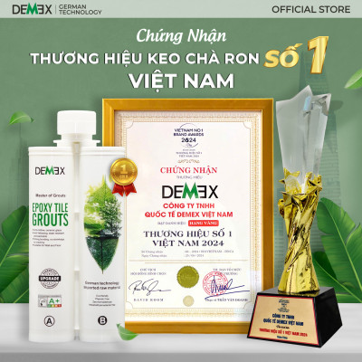 Combo 1 Chai Keo Chà Ron, 1 Súng Bơm Keo Thường Màu Tím - DEMEX