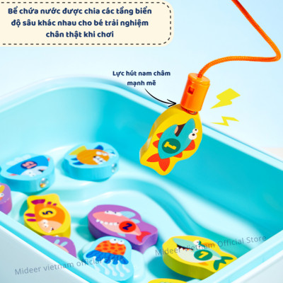 Đồ chơi câu cá nam châm bằng gỗ Mideer Magnetic Fishing Toy cho bé