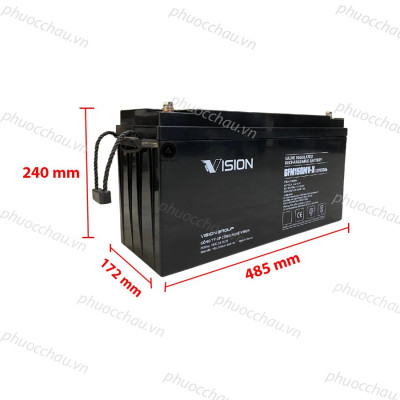 Ắc quy bộ lưu điện, ắc quy Vision 6FM150MV-X/6FM150D-X (12V-150AH), ắc quy viễn thông