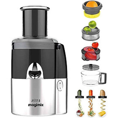 Máy Ép Lạnh Vắt Cam Thái Lát Rau Củ Magimix Juice Expert 4 Chrome Mat / Noir Ve 11 Màu Đen Bạc Hàng chính hãng