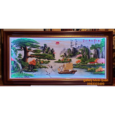 Tranh thêu tay chữ thập- Thuận buồm xuôi gió