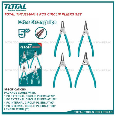 BỘ 4 KÌM MỞ PHE 125MM TOTAL THTJ214041 - HÀNG CHÍNH HÃNG