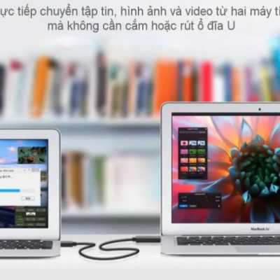 Cáp truyền dữ liệu 2 máy tính từ cổng USB-C sang cổng USB 2.0 Datalink Ugreen 70420 (dài 2m) - Hàng chính hãng