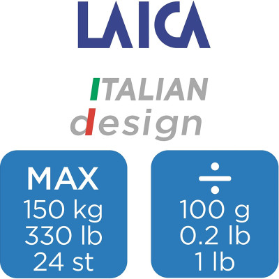 Cân sức khỏe điện tử LAICA PS1036 - Mức cân tối đa 150 Kg - Mặt kính dày 8mm
