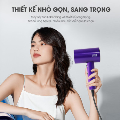Máy sấy tóc Lebenlang LBL3088 công suất 2100W của Đức, chống xơ rối tóc bằng công nghệ ion - Hàng Chính Hãng