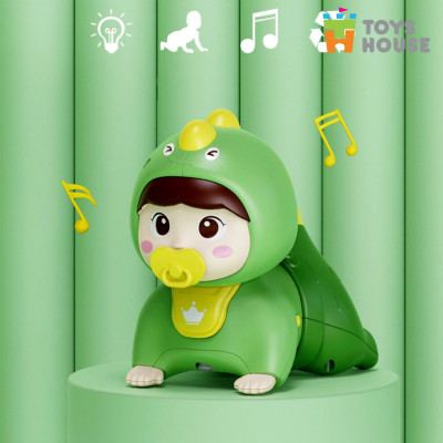 Búp bê tập bò có nhạc cho bé Toyshouse HE0709 Màu xanh