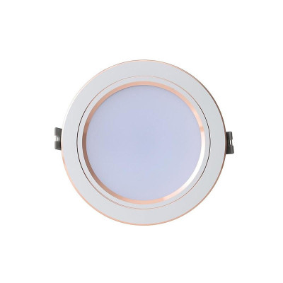 Đèn LED âm trần downlight đổi màu 12W viền bạc AT10 ĐM 110/12W Rạng Đông