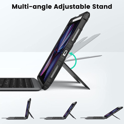 Bao Da Kèm Bàn Phím cho iPad Pro 11 & iPad Pro 12.9 inch 2020/2021/2022 Nillkin Bumper Combo Case Keyboard (Có khe cắm bút Apple Pencil) - Hàng Chính Hãng