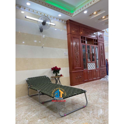 Giường xếp vải dù dây đan lớn khung sắt Đại Thành