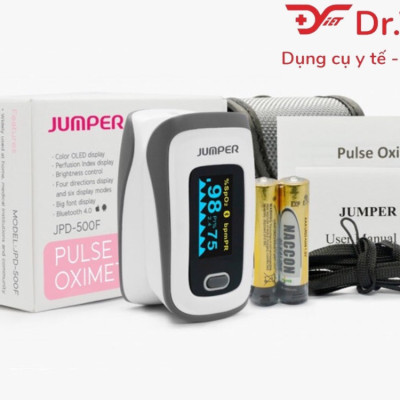 Máy đo nồng độ oxy máu và nhịp tim Jumper JPD-500F (Bluetooth) Chính hãng - Thiết kế nhỏ gọn, Sử dụng an toàn, Kết nối cùng Smartphone, Màn hình OLED