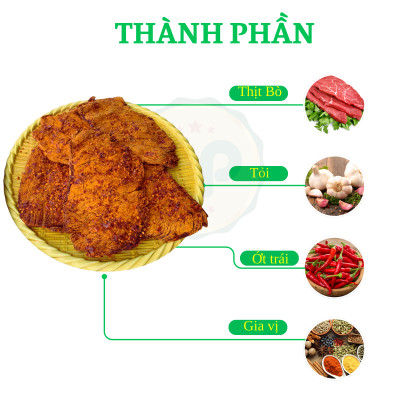 KHÔ BÒ MIẾNG TÂN LỘC PHÁT ÍT CAY 1KG