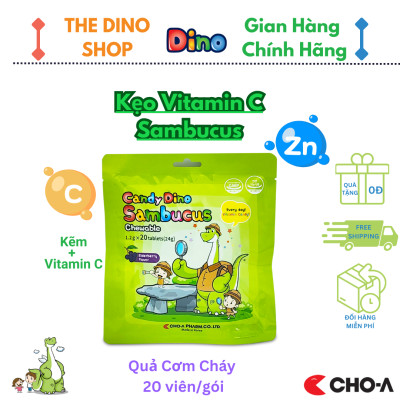 Kẹo Dino Sambucus Bổ Sung Kẽm Và Vitamin C Giúp Trẻ Ăn Ngon (20 viên/gói)