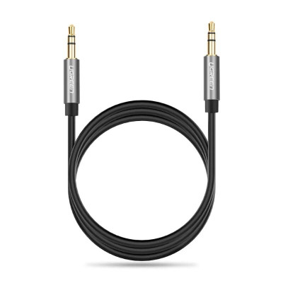 Ugreen UG10737AV119TK 5M màu Đen Cáp âm thanh 2 đầu 3.5mm dương dây tròn TPE cao cấp - HÀNG CHÍNH HÃNG