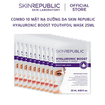 Combo 10 Mặt nạ dưỡng da Skin Republic Hyaluronic Boost Youthfoil Mask 25ml