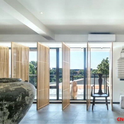 Vách ngăn CNC cho phòng khách, nhà bếp, nhà hàng, spa CNC403 - Nội thất lắp ráp Viendong Adv