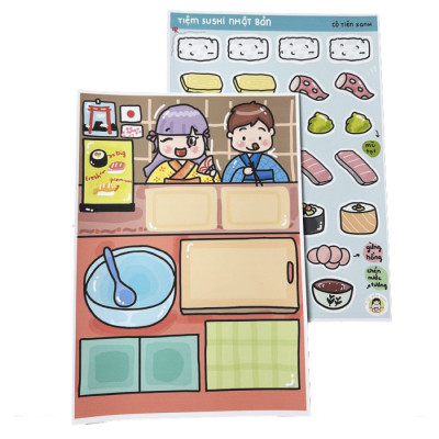Bộ Tranh Tương Tác Cô Tiên Xanh - Tiệm Sushi Nhật Bản