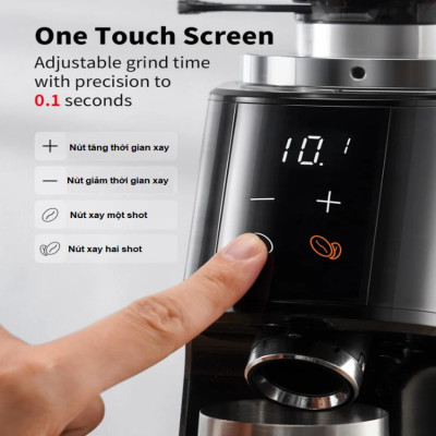 Máy xay cà phê chuyên nghiệp thương hiệu cao cấp Shardor BD-CG301 - Công suất 260W - 100 chế độ xay - Hàng nhập khẩu