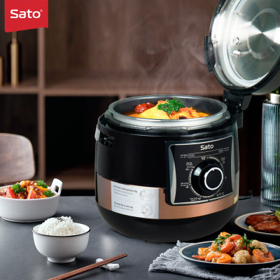 Nồi áp suất đa năng SATO 5AS064.N 5.0L - Nồi áp suất đa chức năng : nấu cơm, nấu cháo, hầm gân, ninh, súp, hấp, giữ ấm ... Dung tích : 5.0 lít phù hợp gia đình 4 - 6 người - Miễn phí vận chuyển toàn quốc - Hàng chính hãng